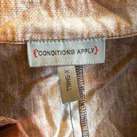 Anthropologie by Conditions Apply Sarita Boho Tie-Dye Brown Mini Dress Women XS - Picture 7 of 8